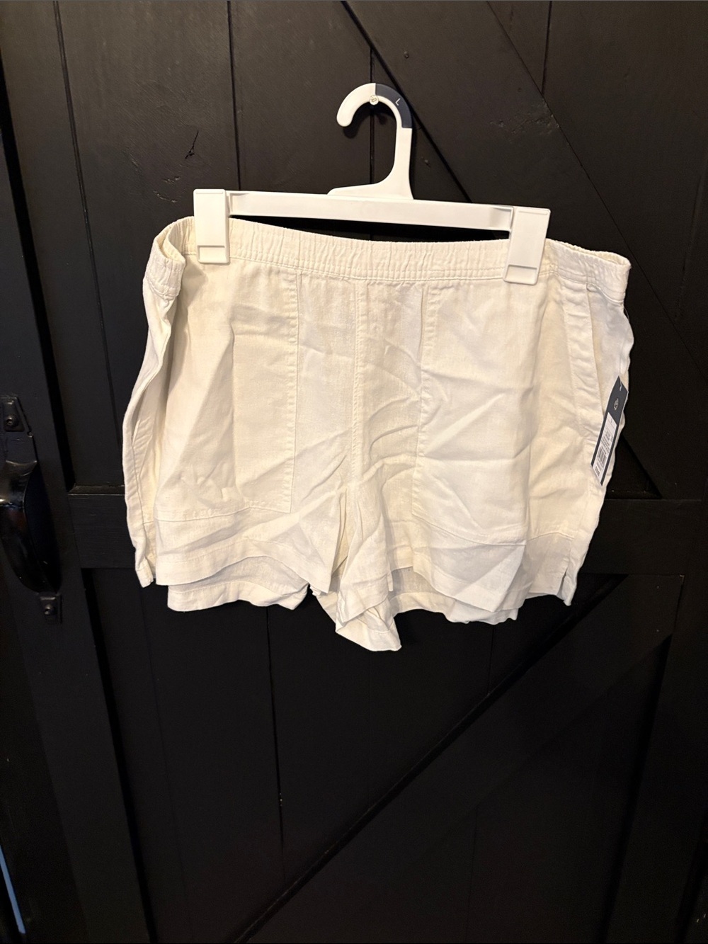 Universal Thread White High-Waist Casual Linen-Blend Shorts